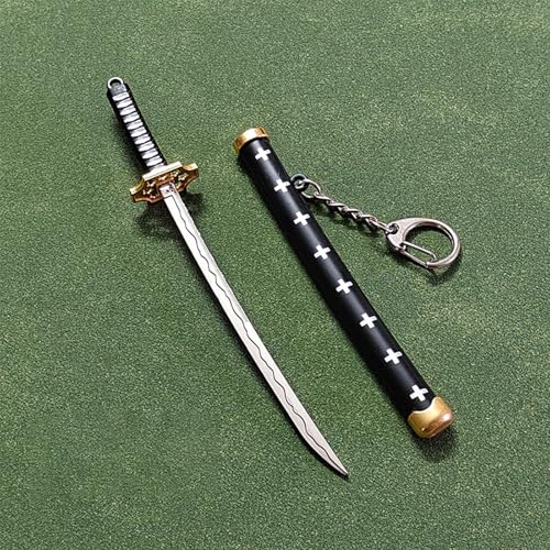 Mini-Zoro-Schwert-Schlüsselanhänger, 15 cm, 8 Farben, Werkzeughalter, Scheide, Katana-Säbel, Auto-Schlüsselanhänger, Geschenk, Schlüsselanhänger von Miaoyak