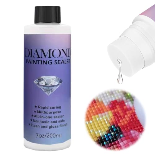 Diamond Painting Versiegelung, 120ML Transparente Diamond Painting Kleber, Diamond Painting Zubehör zum Glitzereffekt und Schutz von Diamanten, Versiegelung für 5D Diamond Painting und Puzzle von Miayical