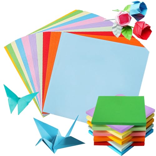 Origami Papier, 200 Blatt Faltpapier Bunt, 15x15CM Origami-Papier, Doppelseitig Quadratisch Buntes Papier, für DIY Schul Kunsthandwerksprojekte, Kinder und Erwachsene von Miayical