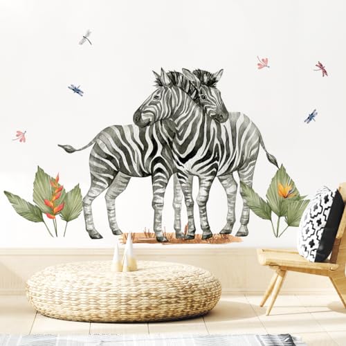 Mica-Mica Safari Wandtattoo für Kinderzimmer, Wanddeko, Wandsticker (X-Large, Zebra) von Mica-Mica