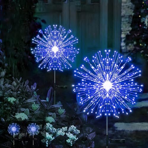 Solar String Garten Lichter, 2 Pack Solar Feuerwerk Lichter 300 LEDs 8 Modes Lichterkette Außen Starburst Wasserdichte Kupferdraht Lichter für Home Garten Xmas Außendekorationen von Micacorn