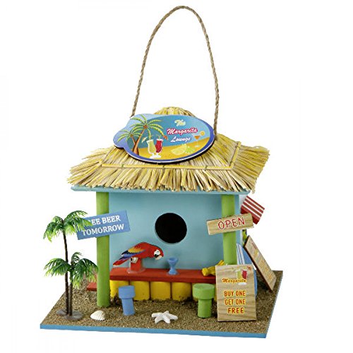 Michel Toys Vogelhaus Vogelhäuschen Nistkasten Strandhütte Holz Deko von Michel Toys