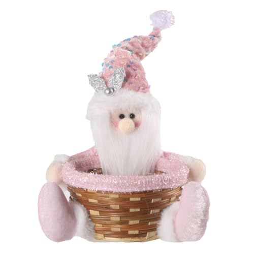 Weihnachten Puppe Candy Bowl, Santa Claus Schneemann Candy Basket Decor, Weihnachten Korb Container für Urlaub Tisch Schreibtisch Dekor Geschenk, Weihnachten Candy Storage Basket (A) von Micozy