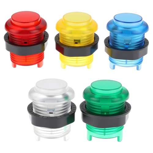 Micro Traders Arcade-LED-Tasten, 28 mm, kompatibel mit Arcade-Konsole, Holzkonsolen, Metallplatten und mit allen Arten von Anime-Konsolen, 5 Stück Micro Traders Arcade-LED-Tasten, 28 mm, kompatibel mit Arcade-Konsole, Holzkonsolen, Metallplatten und mit allen Arten von Anime-Konsolen, 5 Stück von Micro Traders