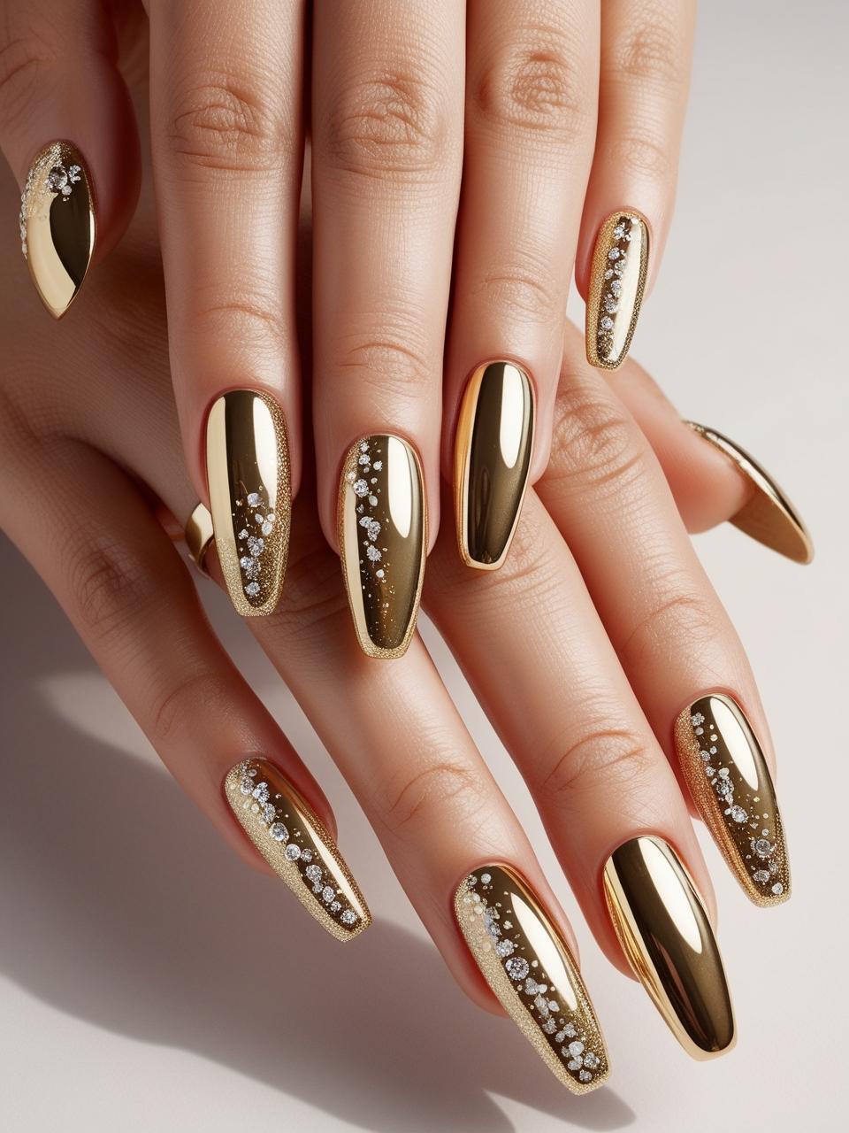 Goldenes Sternenlicht Press-On Nail Kit von Midastouchnailstudio