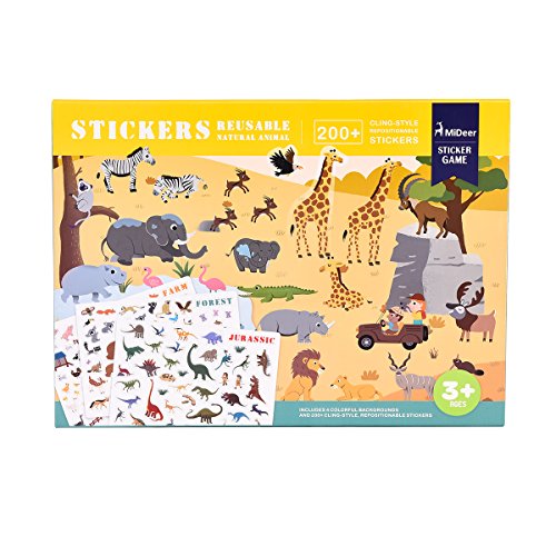 Andreu Toys md1015 mideer Natural Animal Wiederverwendbare Sticker, 34 x 24 x 0,5 cm von Mideer