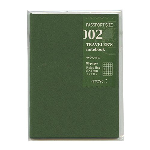 Midori Traveler's Notebook (Refill 002) Graph Passport Size by Midori von Midori