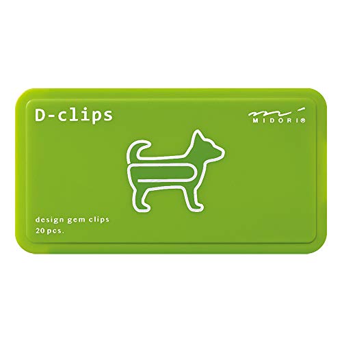 Midori D-clips Hund Büroklammern (20Stück) 43386-006 von Designphil