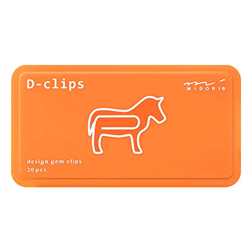 Midori D-clips Pferd Büroklammern (20Stück) 43393-006 von Designphil