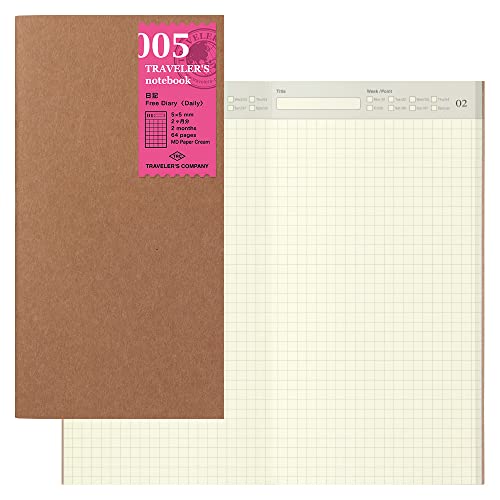 Midori Traveler's Notebook (Refill 005) 2 Month Diary grid by Midori von TRAVELER'S