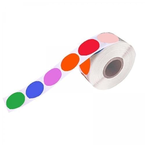 6 x 2,5 cm runde farbige Etiketten, 500 Aufkleber, 8 Farben von Mifeiwukawa