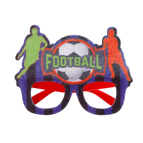 Mifull Fußball-Brillen – Fußball-Party-Brille, Requisiten-Zubehör, Aufheiter-Brille, Fußball-Requisiten, Fans, lustig, kreative Party-Football-Brille für Sportspiele, Fußballspiele (A) von Mifull