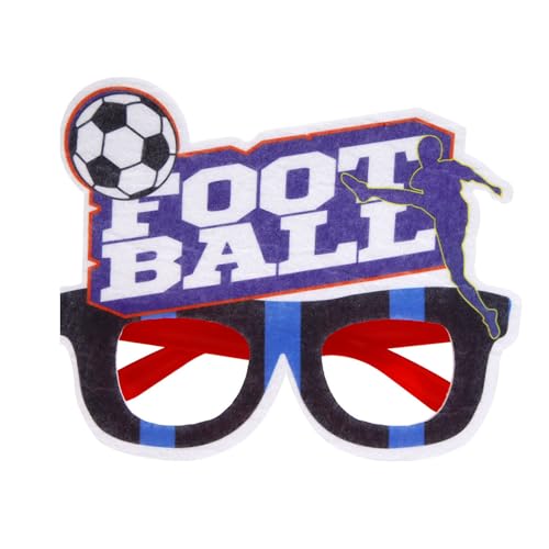 Mifull Fußballbrille – Fußball-Party-Brille, Requisiten-Zubehör, Aufheiter-Brille, Fußball-Requisiten, Fans, lustig, kreative Party-Footballbrille für Sportspiele, Fußballspiele (E) von Mifull
