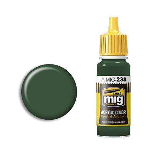 AMMO MIG-0238 Fs 34092 Acrylfarbe, 17 ml, mittelgrün von Mig Jimenez