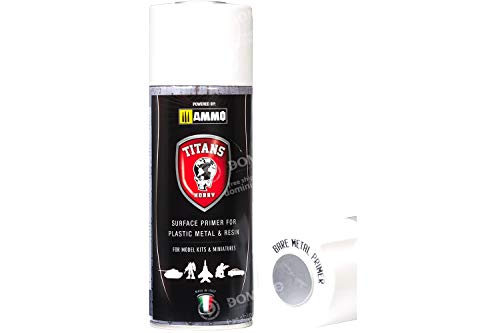 Ammo of Mig Jimenez Farben Primer Oberflächen Grundierung Spraydose 400ml (100ml=€3,75) (Rohmetall Grundierung) von Mig Jimenez