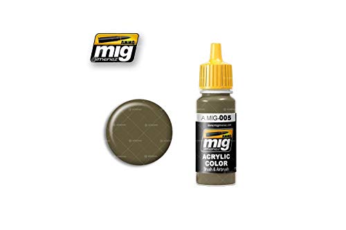 Mig Jimenez A.MIG-0005 Ammo RAL 7008 Graugrün Acrylfarben (17 ml), Mehrfarbig von Mig Jimenez