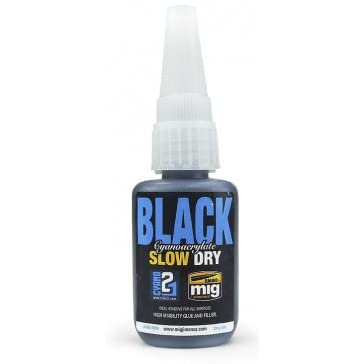 Ammo by Mig AMIG8034 Black Slow Dry CYANOACRYLATE von Mig Jimenez