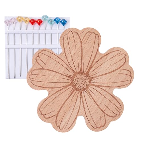 Mihauuke Nadelfixierer,Magnetische Nähnadel-Aufbewahrung | Blumenmuster Holzbox Für Handarbeit Nähen Stricken Mihauuke Nadelfixierer,Magnetische Nähnadel-Aufbewahrung | Blumenmuster Holzbox Für Handarbeit Nähen Stricken von Mihauuke