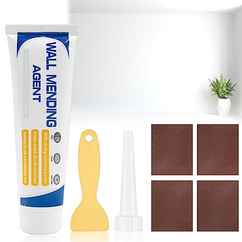 Wall Repair Kit, Spachtelmasse Weiß Innen Außen, Wandreparatur Creme, Wandreparaturpaste mit Schaber, Wand Reparatur Weiss, Wandfüller Weiß, Löcher Wand füllen Weiß zur Reparatur von Rissen von Miioto