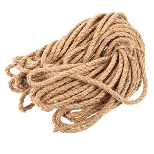 3 Rollen Jute Korb Terrassendielen Makramee bastelschnur geschenkband dekokordel geschenkeband Geschenkverpackungsseil handgewebtes Seil Gartenseil DIY Seil Flachs Light Brown Mikikit von Mikikit