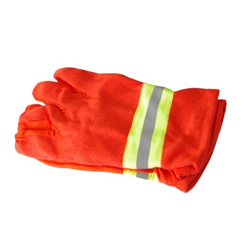 Mikikit 1 Paar Feuerhemmende Isolierhandschuhe Feuerwehrmann Beständig Fahrhandschuhe Herren Arbeiten Im Freien Brombeere Arm Led-handschuhe Handwärmer Hände Gartenhandschuhe Baumwollgarn von Mikikit