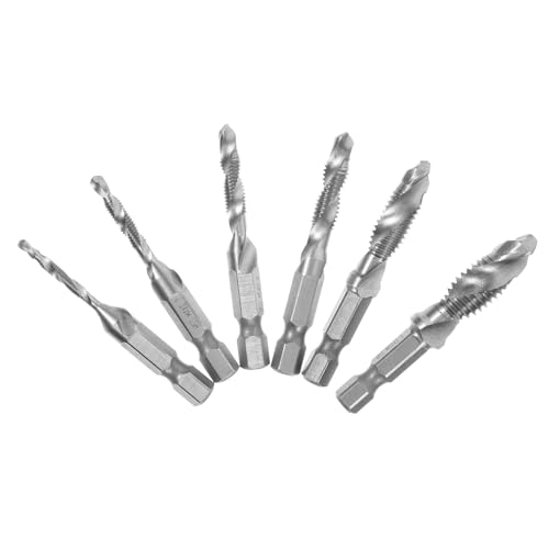 Mikikit 1 Satz Maschine Werkzeug Die Bits Schnecke Schlüssel Seitenschneider Maschinistenplatz Bohrer-organizer Ersatzbohrer Stecker Senkerbohrer Stufenbohrer Senkbohrer Ende Silver Stahl von Mikikit