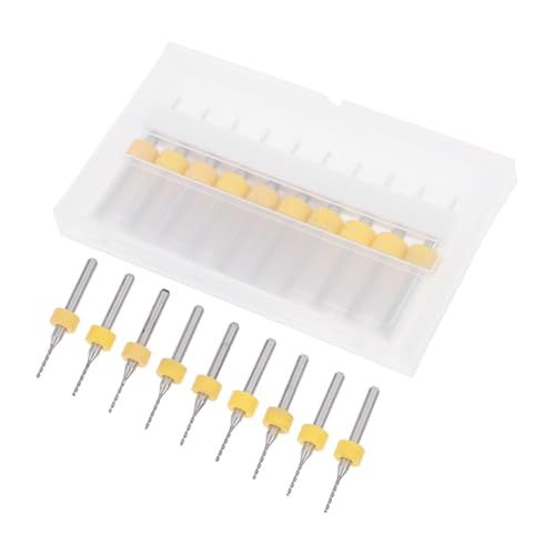 Mikikit 10 Stück Hartmetall PCB Bohrer Set Mikrogravur Bohrer Für Leiterplatten Präzisionsbohrer Zufälliger Farbe Ideal Für Elektronik Und DIY Projekte von Mikikit