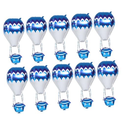 Mikikit 10 Stücke Aluminium Film Ballon Heißluftballon Dekorationen Dusche Heißluftballon Party Dekorationen Blau Mikikit 10 Stücke Aluminium Film Ballon Heißluftballon Dekorationen Dusche Heißluftballon Party Dekorationen Blau von Mikikit