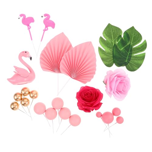 Mikikit 23 Stück Kuchendekorationen zum Thema Strand Hawaiianische Partydekorationen Hawaii-Partydekorationen hawaiianische dekorationen Tropische Dekorationen Schaum Rosa Mikikit 23 Stück Kuchendekorationen zum Thema Strand Hawaiianische Partydekorationen Hawaii-Partydekorationen hawaiianische dekorationen Tropische Dekorationen Schaum Rosa von Mikikit