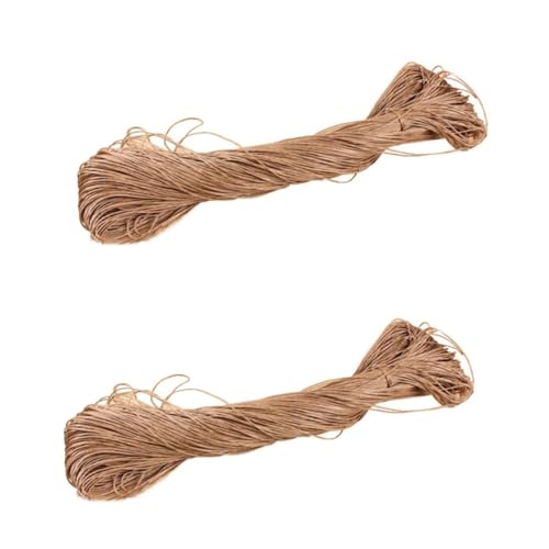 Mikikit 2St Hanfseil Bungee Seil Handdekoration natürliche Juteschnur Party-Juteseil wrihnachtsbaumschmuck weihnachstbaumschmuck Basteln Sie EIN Juteseil dekorative Hanfschnur Light Brown von Mikikit