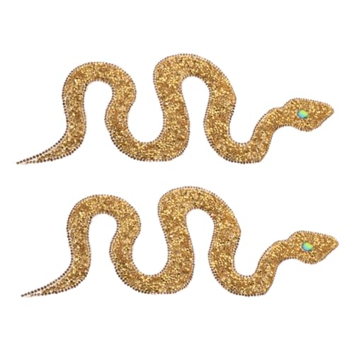 Mikikit 2Stücke Strass Schlangen Patch zum Aufbügeln Glänzende DIY Stickerei Applikationen für Kleidung Schuhe Taschen Vielseitige Dekoration Langlebigem Mikikit 2Stücke Strass Schlangen Patch zum Aufbügeln Glänzende DIY Stickerei Applikationen für Kleidung Schuhe Taschen Vielseitige Dekoration Langlebigem von Mikikit