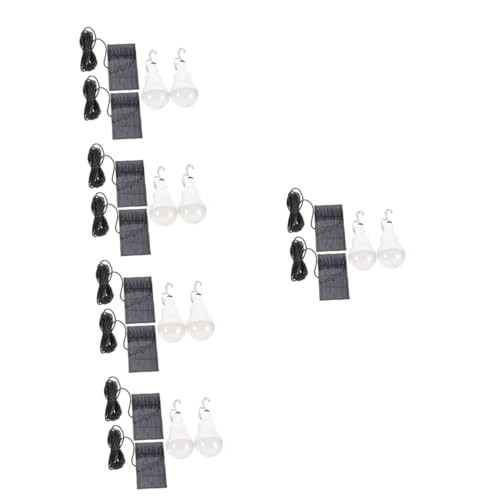 Mikikit 5 Sätze Solarlicht-kit Portable Light Zapfwelle Kfz Ladestecker Außen Solarlaterne Solarbetriebene Decksbeleuchtung Solarbetriebenes Licht Solarbetriebene Lampen Abs 2 Stück * 5 von Mikikit