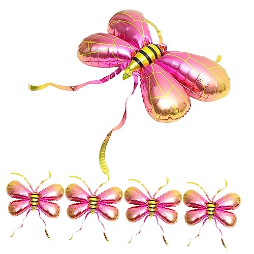 Mikikit 5 Stück Fee verkleiden sich Requisiten Luft für Party groß Hi Rollenspiel-Requisiten Bienenflügel-Aluminiumfolienballon Fee Requisite Flügel Ballons Rosa Mikikit 5 Stück Fee verkleiden sich Requisiten Luft für Party groß Hi Rollenspiel-Requisiten Bienenflügel-Aluminiumfolienballon Fee Requisite Flügel Ballons Rosa von Mikikit