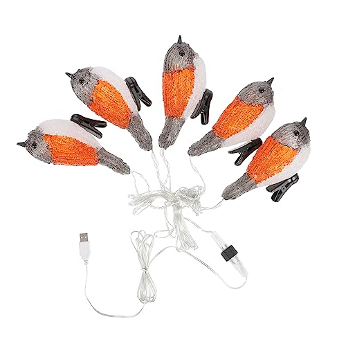 Mikikit Schnur Vogel Lichterketten Lichterkette Batteriebetrieben Kolibri Lichter Lampe Led Lichter Geführte Vogelfigur Außen Dekorativer Vogelkäfig Led Lichtschlauch Neon Acryl Weiß von Mikikit