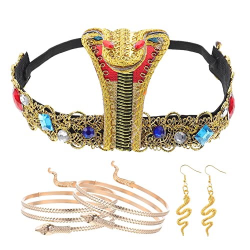 Mikinona 1 Satz Schlangenarm Manschetten und Haarschmuck für Damen Ägyptisches Kostümzubehör Teiliges für Karneval Mottoparty und Festivals Wiederverwendbar Stilvolles Accessoire für Mikinona 1 Satz Schlangenarm Manschetten und Haarschmuck für Damen Ägyptisches Kostümzubehör Teiliges für Karneval Mottoparty und Festivals Wiederverwendbar Stilvolles Accessoire für von Mikinona