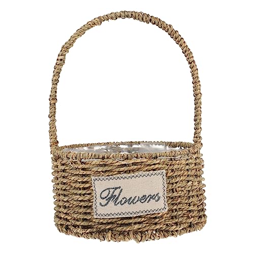 Mikinona 1 Stück Handgefertigter Pflanzenkorb aus Naturstroh Vintage Aufbewahrungskorb für Multifunktionales Dekorationsaccessoire für Hochzeit und Zuhause Robust für Arrangements und Mikinona 1 Stück Handgefertigter Pflanzenkorb aus Naturstroh Vintage Aufbewahrungskorb für Multifunktionales Dekorationsaccessoire für Hochzeit und Zuhause Robust für Arrangements und von Mikinona