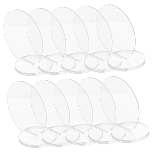 Mikinona 10 Set Tischnummern Für Party Runder Esstisch Hochzeitstischnummer Hochzeitsempfang Tischnummer Empfangstischnummern Tischnummernschilder Sitzschilder Acryl Transparent von Mikinona