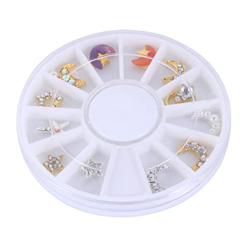 Mikinona 12 Stück Maniküre-Diamant Strass Verzierungen Stempeln aufkleber Nagel-Strassbolzen Nail-Art-Gestüt nagel strass Nagelbolzen für Frauen Golden Mikinona 12 Stück Maniküre-Diamant Strass Verzierungen Stempeln aufkleber Nagel-Strassbolzen Nail-Art-Gestüt nagel strass Nagelbolzen für Frauen Golden von Mikinona