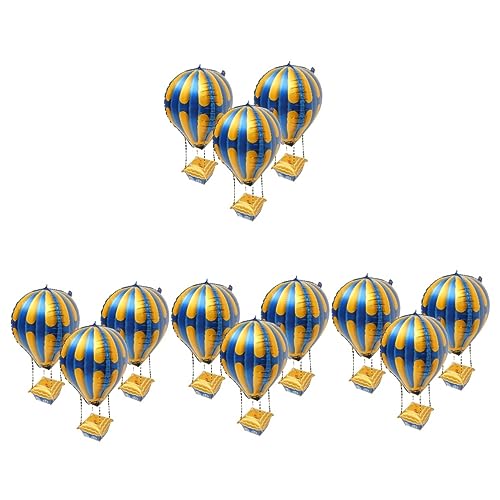 Mikinona 16 Stk Heißluftballon Kinder Dekor Luftballons Zum Leuchten Bringen Dekorationen Für Hochzeitszeremonien Weltraum-party-dekor Tischdekoration Luftballons Für Kinder Aluminiumfolie von Mikinona