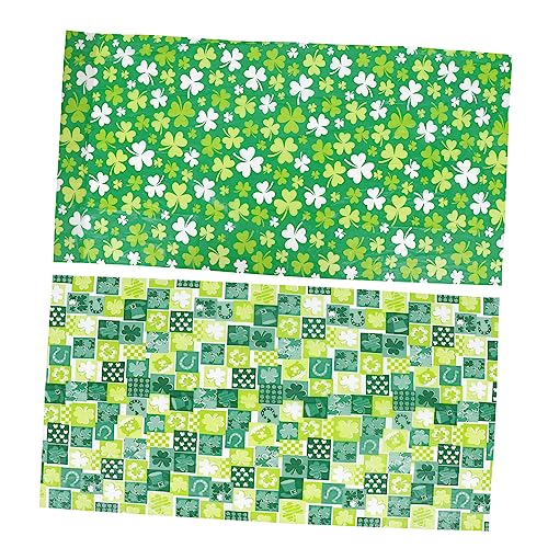 Mikinona 2St irische Tischdecke Partytisch St. Patricks Day Tischdecke plastiktischdecke plastiktischtuch Tischdecken Tischdecke aus Kunststoff Kleeblatt-Tischdecke Irland von Mikinona