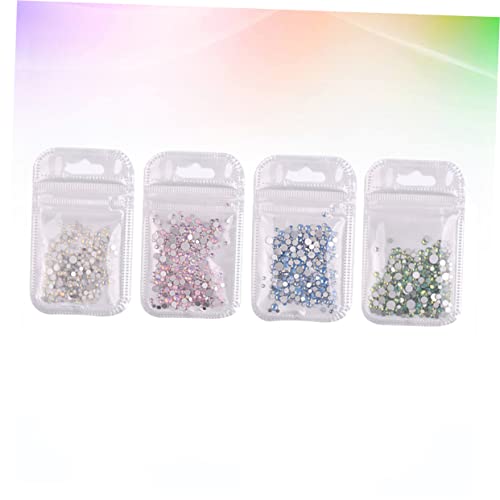 Mikinona 4 Stück Bunte Maniküre Glas Strasssteine Nagelzubehör Für Damen Und Mädchen Ideal Für Kreative Nail Art Und Festliche Dekorationen Perfekt Für Weihnachten Und Besondere Anlässe von Mikinona