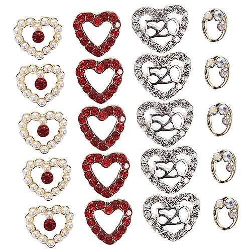 Mikinona 40 Stück Herzförmige Nail Art Dekorationen Diy Nagel Charms für Kreative Maniküre für Nageldesign und Bastelprojekte für Handarbeit und Mikinona 40 Stück Herzförmige Nail Art Dekorationen Diy Nagel Charms für Kreative Maniküre für Nageldesign und Bastelprojekte für Handarbeit und von Mikinona