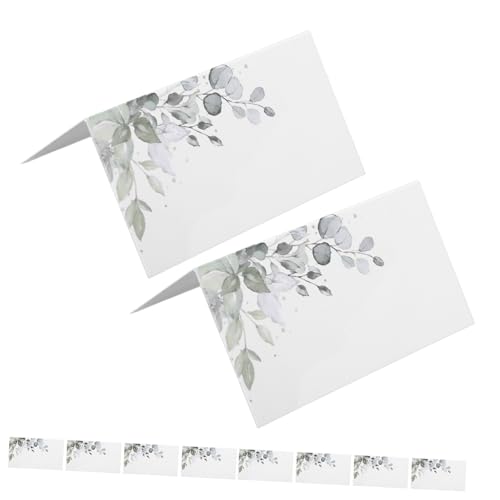 Mikinona 50 Stück Aquarell-Tischkarte für die Hochzeit Hochzeitsdeko sitzplatzkarten hochzeit Bankett-Tischkarten Tischkarten für die Hochzeit Ortskarte Zeltkarten aus Papier von Mikinona