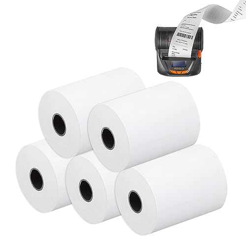 Thermopapier, Thermodruckpapier, Mini Drucker Papier, Thermodrucker Papierrolle Thermorollen, 5 Rollen Thermorollen,für Alle Gängigen Thermopapier Kassen-Bondrucker, 5 Rollen von Mikiuly