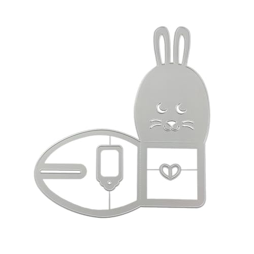 Neue Stanzschablonen Ostern Stanzschablone Osterhase Boxen Metall Stanzen Ostern Hase Prägeschablonen Stanzformen Stanzmaschine Schablonen Cutting Dies für DIY Geschenkboxen Handwerk Geschenk von Mikocofo