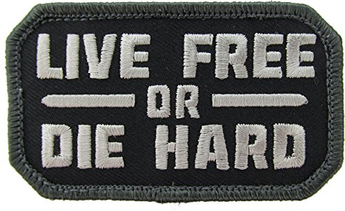 Aufnäher Live Free or Die Hard Morale (SWAT (schwarz) von Mil-Spec Monkey