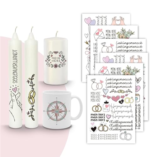 MilaBoo® Kerzentattoos (Lieblingsmensch-A5) von Milaboo