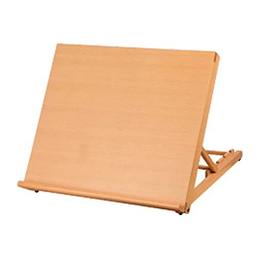 Einstellbar Holz Zeichnung Skizzieren Board Natürliche Holz Schreibtisch Tisch Staffelei Bord für Leinwand, Malerei, Zeichnung, Buch - Holz, 30x27x22cm von Milageto