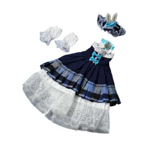 Milageto 1/6 BJD Puppe Prinzessin Kleid Oufit Dress up DIY für Kinder Geburtstag Geschenk Kleidung Party Kleid Cosplay für 30cm Prinzessin Puppe, Blau von Milageto