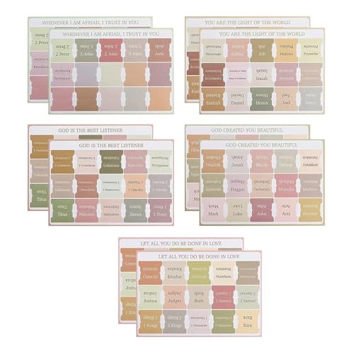 Milageto 10 Blätter Index Tablabels Bible Tabs Dekorative Multi -Verwendung -Sticky Tabs Planer Beschriftungen Sticky Notes für Office -Etikett -Tagebuch, Morandi Farbe von Milageto